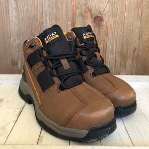 Ariat Women’s  brown leather steel toe Work boots size 7